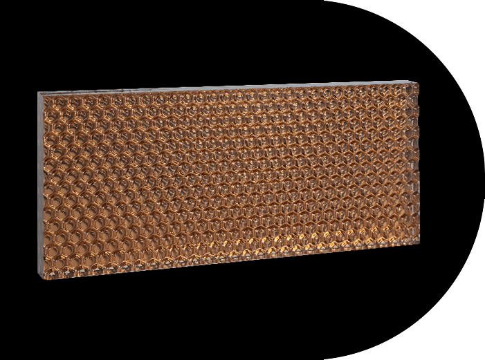 ليلة ملونة لؤلؤة جدار زجاجي